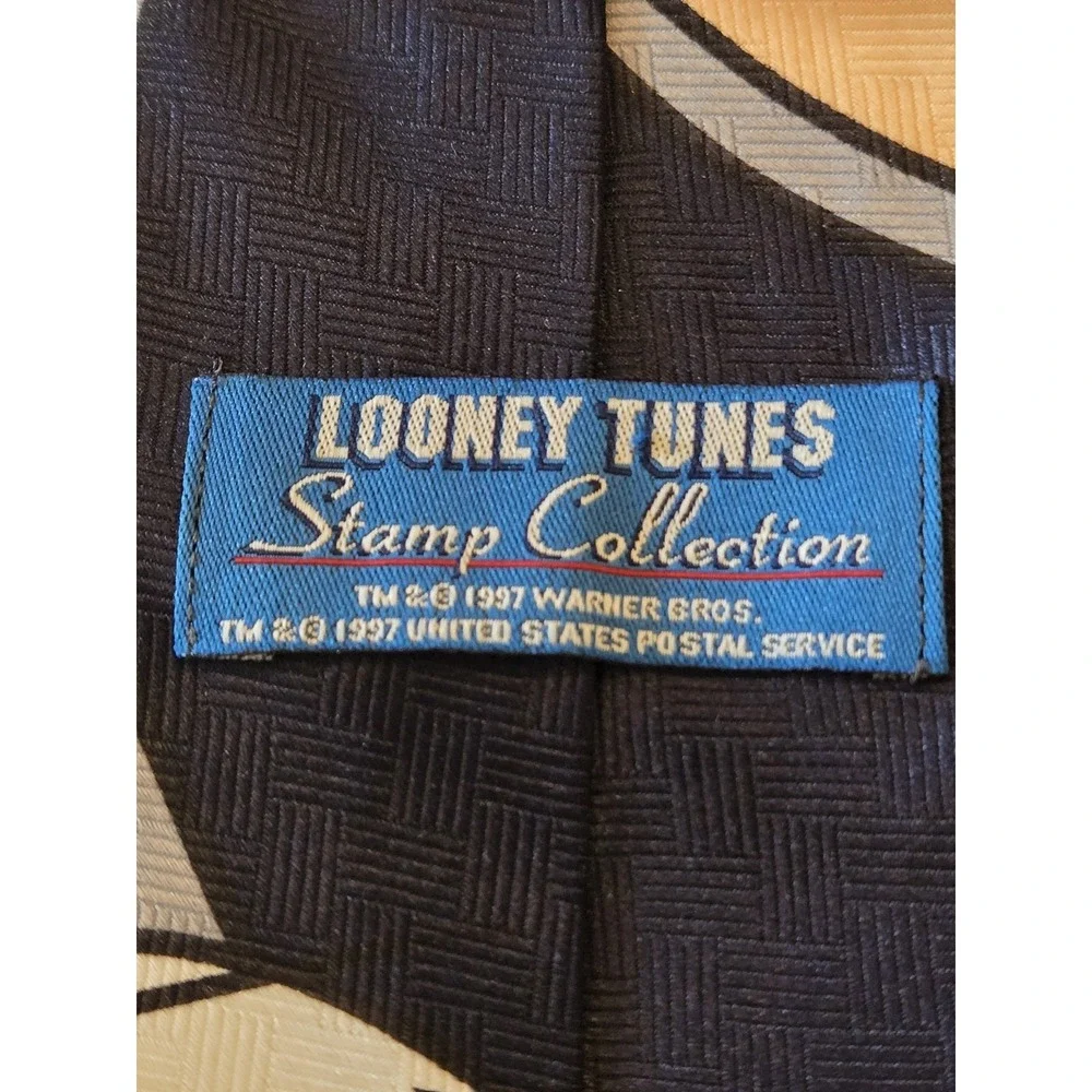Vintage Looney Tunes Bugs Bunny Men's Tie Stamp Collection Warner Bros USPS EUC